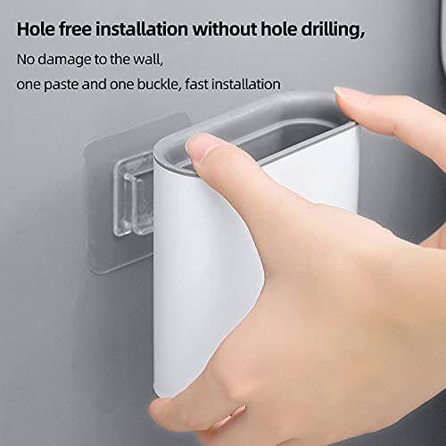 Silicone Toilet Brushes for Bathroom with Holder Set,Flexible Sili...