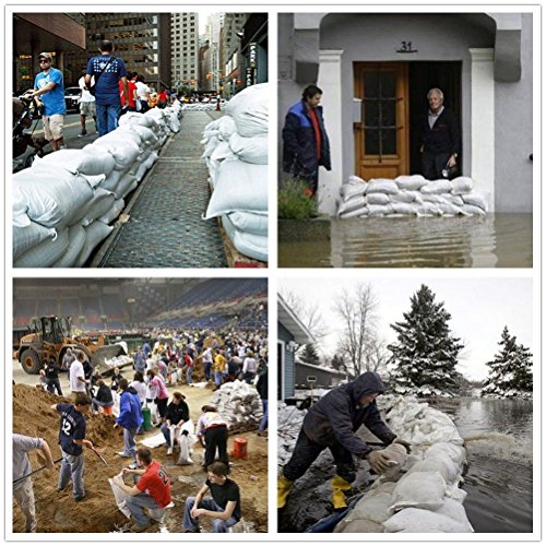 SHOUTINN Empty Sand Bags - with Solid Ties, UV Protection Sandbags...