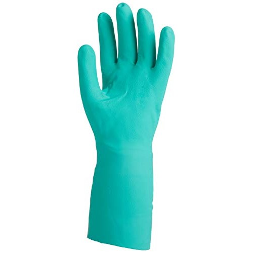 SHOWA 727-09 Nitrile Unlined Chemical Resistant Glove, Large Pack...
