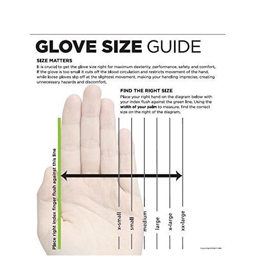 SHOWA 845-730-08 Nitrile Cotton Flock-lined Chemical Resistant Glo...