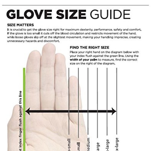 SHOWA 845-730-08 Nitrile Cotton Flock-lined Chemical Resistant Glo...