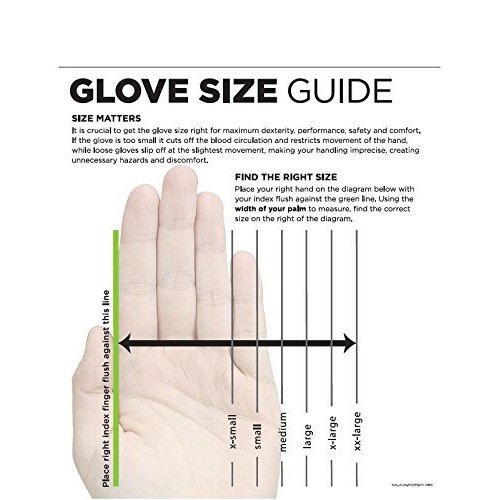 SHOWA Atlas 300M-08 Fit Palm Coating Natural Rubber Glove, Blue, M...