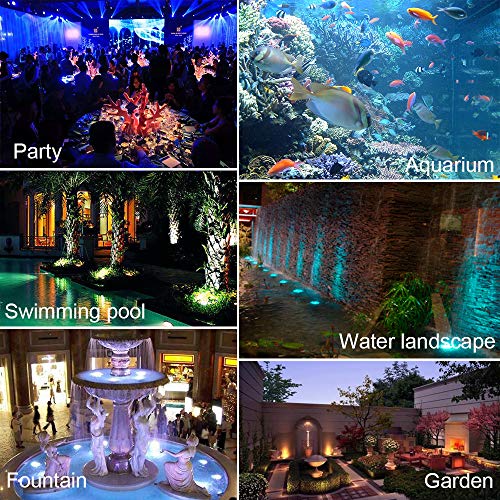 Pond Light Waterproof IP 68 Multi-Color & Adjustable & Dimmable Su...