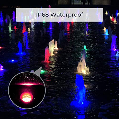 SHOYO Pond Light Underwater IP68 Waterproof Colored LED Fountain L...