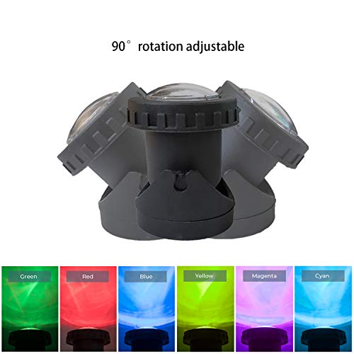 SHOYO Pond Light Underwater IP68 Waterproof Colored LED Fountain L...