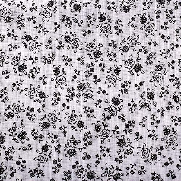 Black Series Floral Cotton Fabric Textile Quilting Patchwork Fabri...