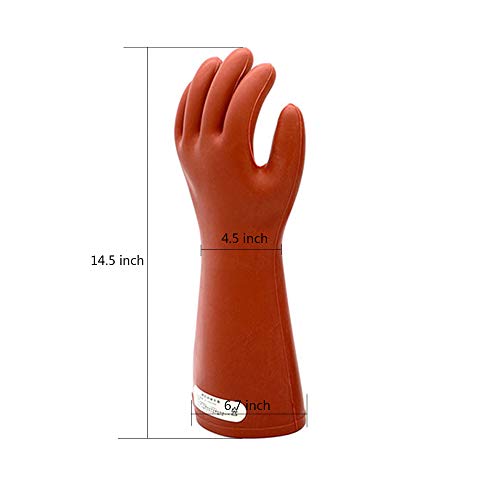 Electrical Insulated Rubber Gloves Electrician 12KV High Voltage S...