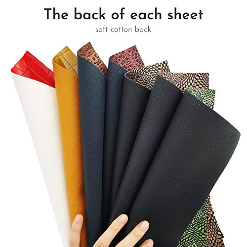 SHUANGART Embossed Faux Leather Sheets for Earrings Purses Making,...