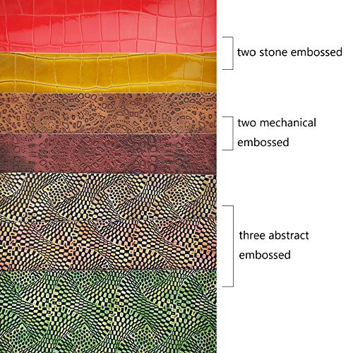 SHUANGART Embossed Faux Leather Sheets for Earrings Purses Making,...