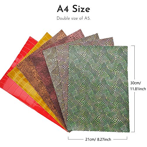SHUANGART Embossed Faux Leather Sheets for Earrings Purses Making,...