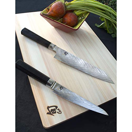 Shun Dual Core 6-in. Utility Knife with Ebony PakkaWood Handle; Bl...