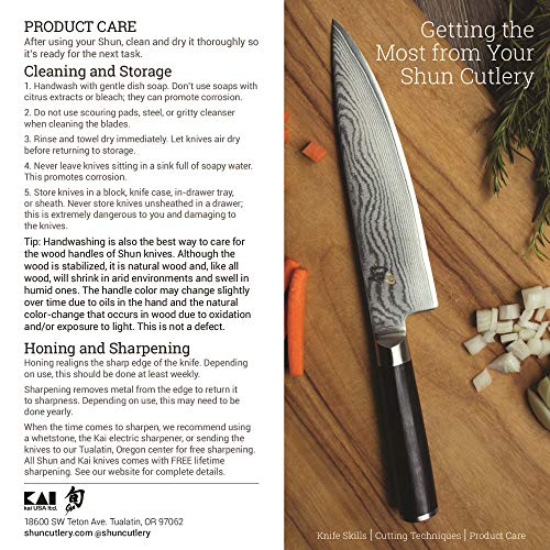 Shun Dual Core 6-in. Utility Knife with Ebony PakkaWood Handle; Bl...