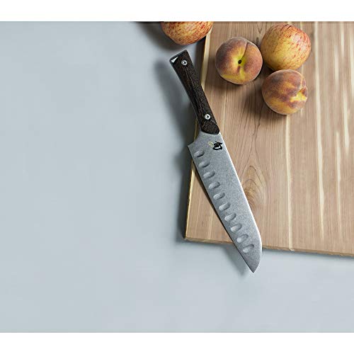 Shun Kanso Santoku 7 Inch Hollow Ground Premium Stainless Steel Bl...
