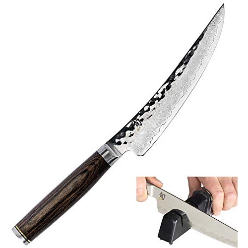 Shun TDM0774 Premier Gokujo Boning Fillet Knife, 6-Inch, Silver & ...