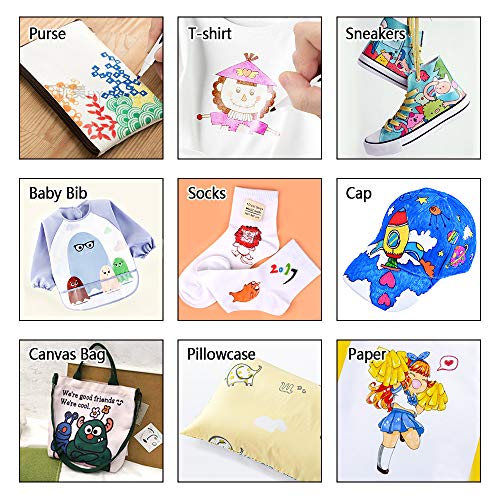 36 Colors Fabric Markers, Shuttle Art Fabric Markers Permanent Mar...