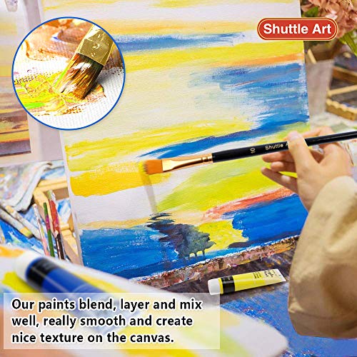Acrylic Paint Set, Shuttle Art 30 Colors Acrylic Paint in Tubes 3...