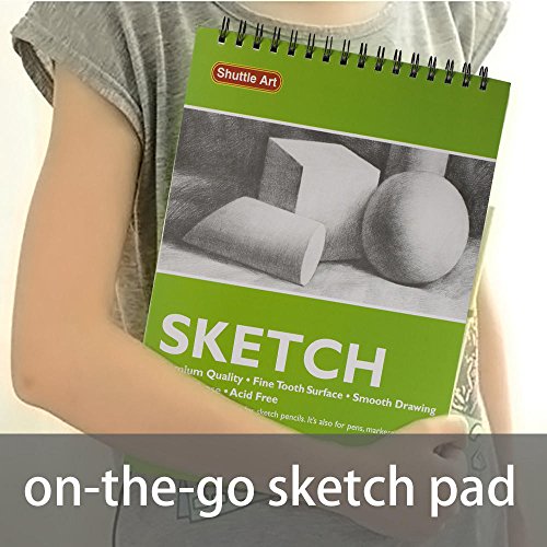 Artists Sketch Books, 9 x 12 Shuttle Art 160 Sheets of Sketch Pape...