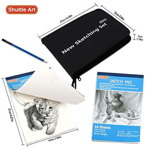 Drawing Pencils Set,52 Pack Professional Sketch Pencil Set in Zipp...