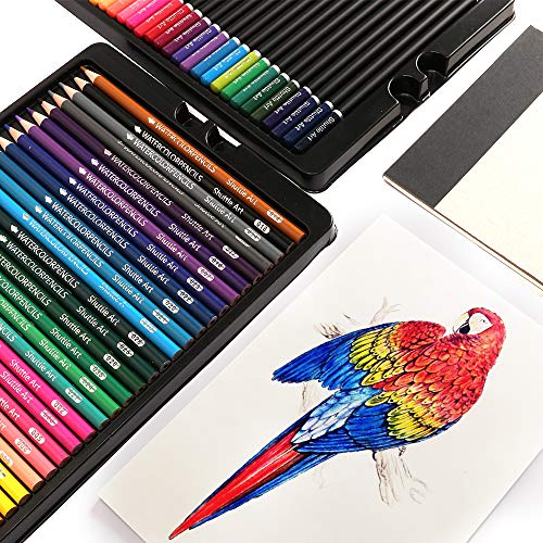Shuttle Art 123 Pack Art Pencil Set, 36 Watercolor Pencils,36 Oil ...