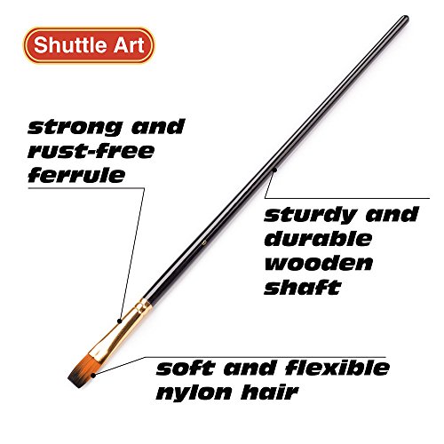 Shuttle Art Paint Brush Set, 18 Pack Different Brush Shapes & Size...