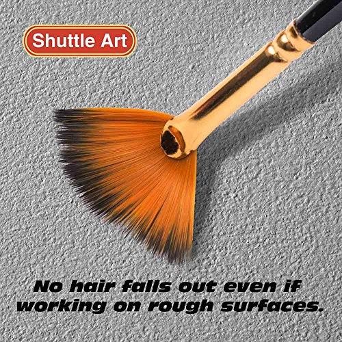 Shuttle Art Paint Brush Set, 18 Pack Different Brush Shapes & Size...