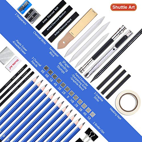Sketching and Drawing Pencils Set, 37-Piece Professional Sketch Pe...