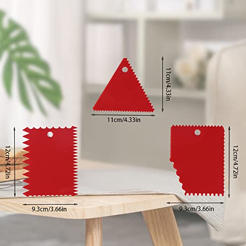 Cake Smoother Scraper Dough Scraper Tools Set,Cake Icing Scraper S...