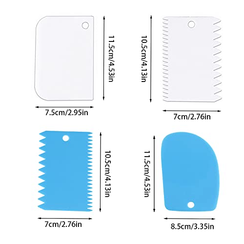 Cake Smoother Scraper Dough Scraper Tools Set,Cake Icing Scraper S...