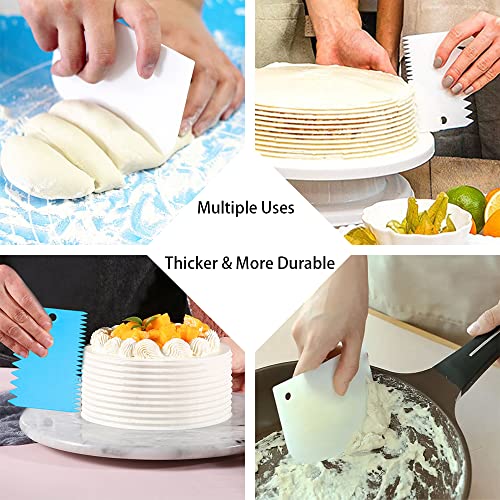 Cake Smoother Scraper Dough Scraper Tools Set,Cake Icing Scraper S...