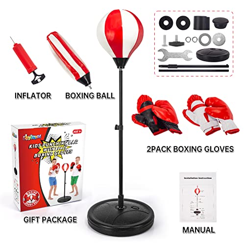 ShyLizard Punching Bag for Kids Included 2 Pack Boxing Gloves, Box...