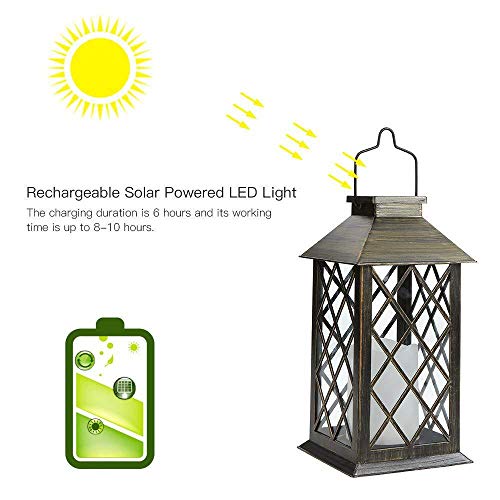 Solar Lantern, Outdoor Garden Hanging Lanterns,Set of 2,Waterproof...