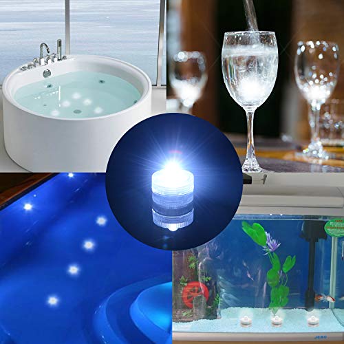 Submersible LED Lights,Waterproof Tea Lights,White Submersible Poo...