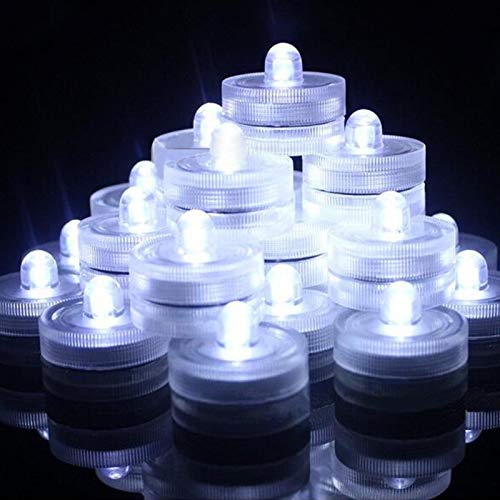 Submersible LED Lights,Waterproof Tea Lights,White Submersible Poo...