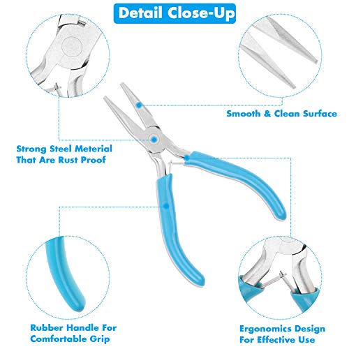 Jewelry Pliers, Shynek 3pcs Jewelry Making Pliers Tools with Needl...