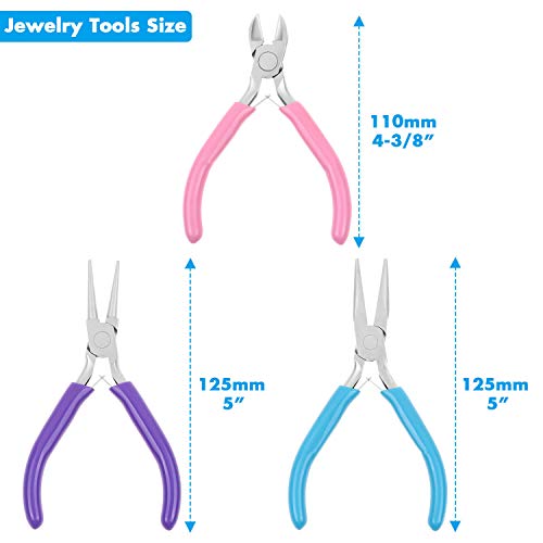 Jewelry Pliers, Shynek 3pcs Jewelry Making Pliers Tools with Needl...
