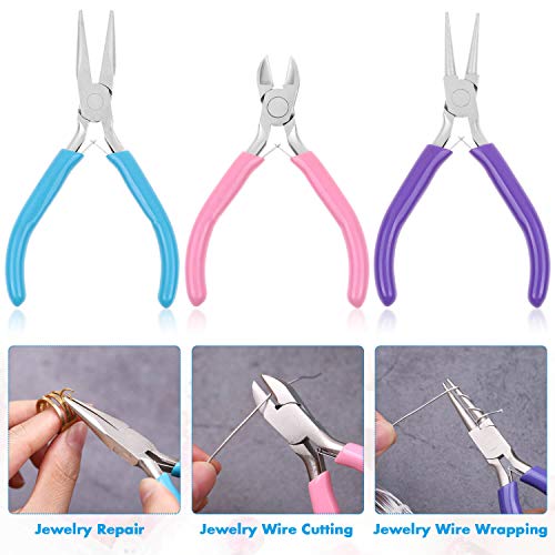 Jewelry Pliers, Shynek 3pcs Jewelry Making Pliers Tools with Needl...