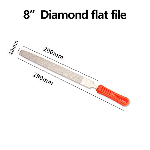 8 inch Diamond Coated File Flat Style Grit 120 Needle Board File...
