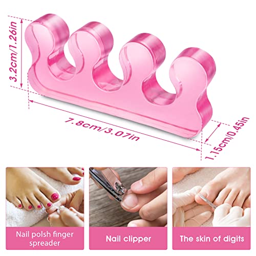 Sibba Toe Separators for Nail Polish, Silicone Toe Separator, Stra...