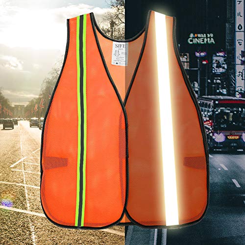 SIFE High Visibility Reflective Safety Vest with 1 Inch Reflective...