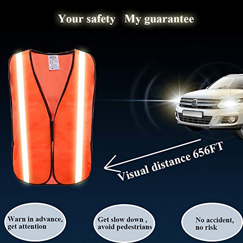 SIFE High Visibility Reflective Safety Vest with 1 Inch Reflective...