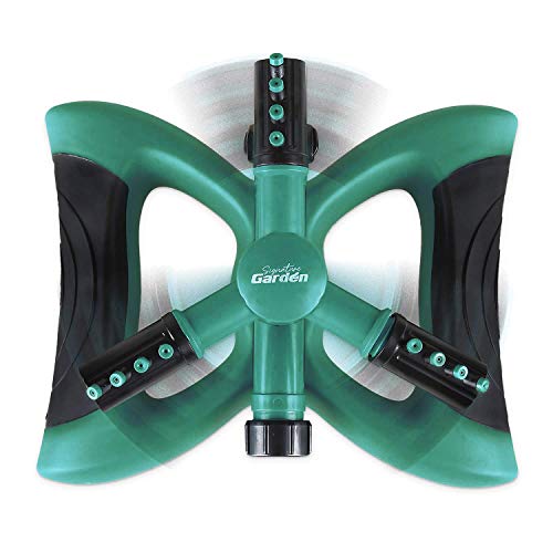 Signature Garden Three-Arm Sprinkler, 12 Built-in Spray Nozzles, 3...