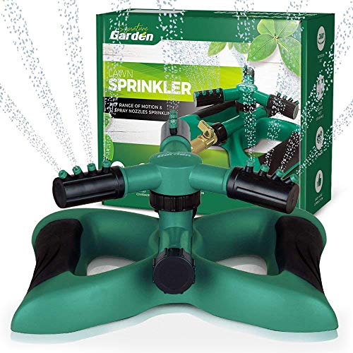 Signature Garden Three-Arm Sprinkler, 12 Built-in Spray Nozzles, 3...