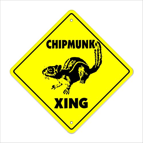 Chipmunk Crossing Sign Zone Xing | Indoor/Outdoor | 14 Tall Chipm...