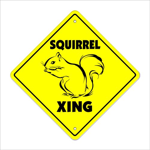 Squirrel Crossing Sign Zone Xing | Indoor/Outdoor | 14 Tall Anima...