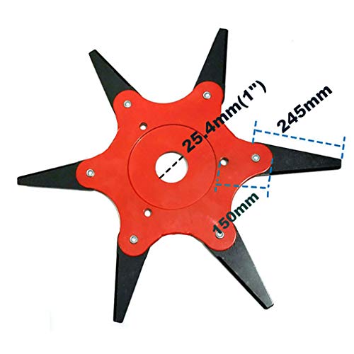 6 Teeth Metal Blades Weed Trimmer Head Lawn Mower Sharpener for Po...