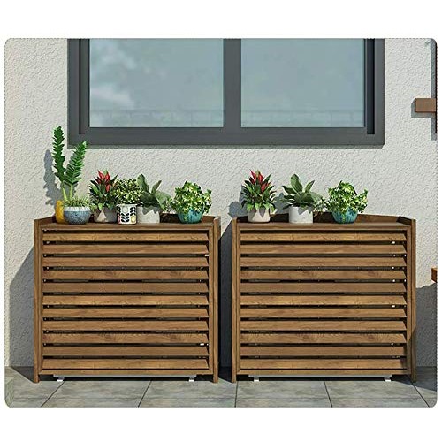 YX Air Conditioner Flower Stand Freestanding Wooden Flower Stand O...