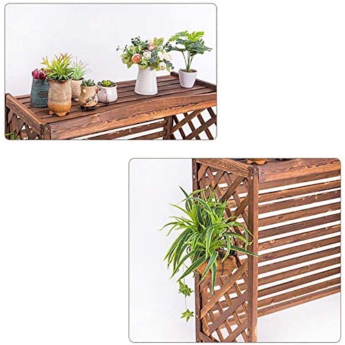 YX Air Conditioner Flower Stand Freestanding Wooden Flower Stand O...
