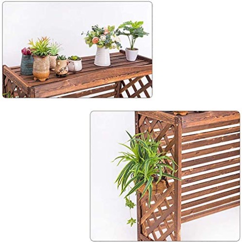 YX Air Conditioner Flower Stand Freestanding Wooden Flower Stand O...