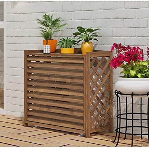 YX Air Conditioner Flower Stand Freestanding Wooden Flower Stand O...