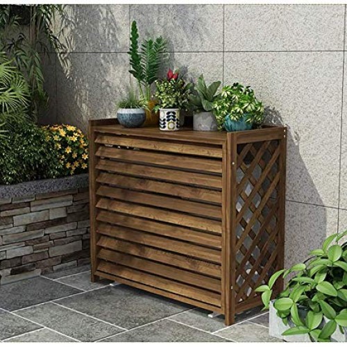 YX Air Conditioner Flower Stand Freestanding Wooden Flower Stand O...